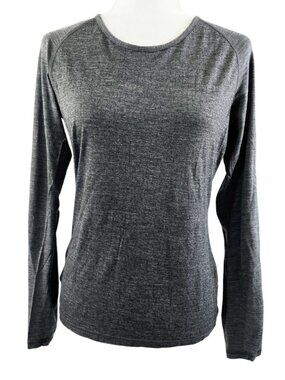 Segments 100% Merino Wool Heather Gray Raglan Sleeve Base Layer Top Woolmark